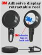 Retractable Multi-Use Accessory Holder with Plastic Snap Hook and 3M Adhesive Backing RT-14/Per-Piece